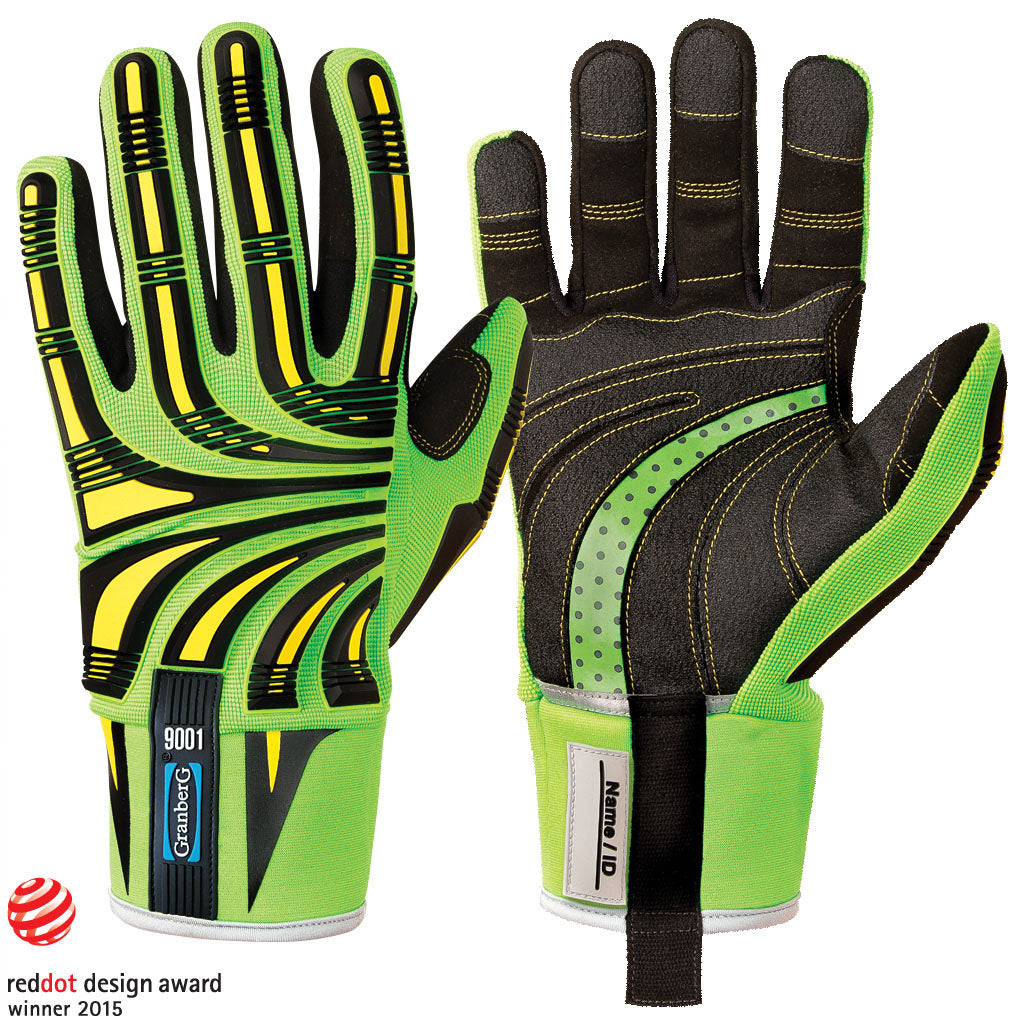 Kutt F Impact-resistente Hi-Viz™ vernehansker.(6 par)