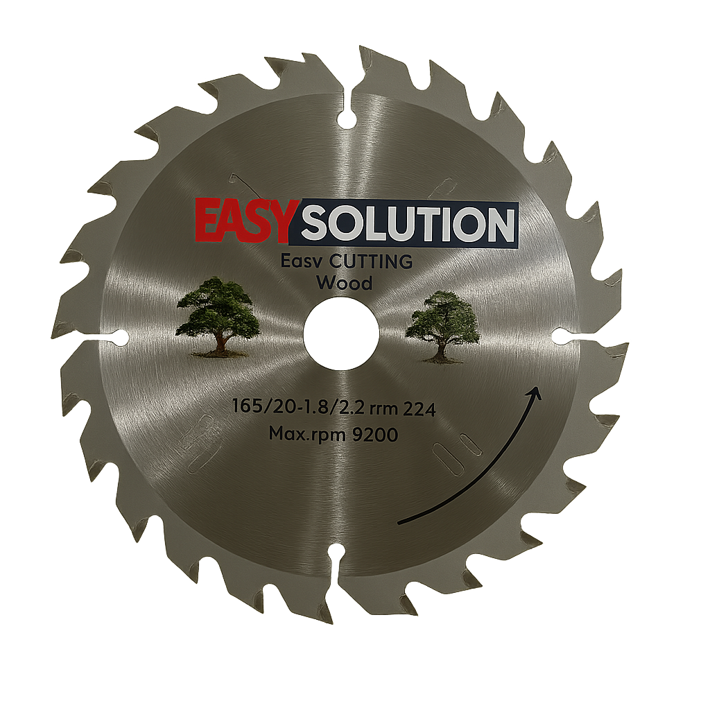 Sagblad for treverk 165 mm Z24 med karbidtenner – EasySolution
