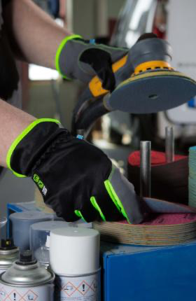 Granberg EX 4291 monteringshansker brukt i verksted – pustende arbeidshansker for langvarig bruk