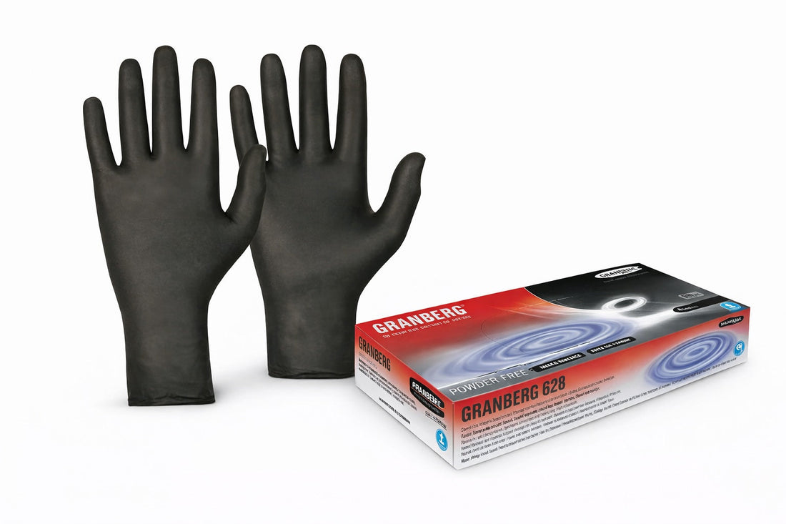 Granberg 628 sorte nitril engangshansker – pudderfri Soft Nitrile