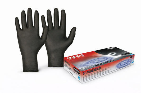 Granberg 628 sorte nitril engangshansker – pudderfri Soft Nitrile