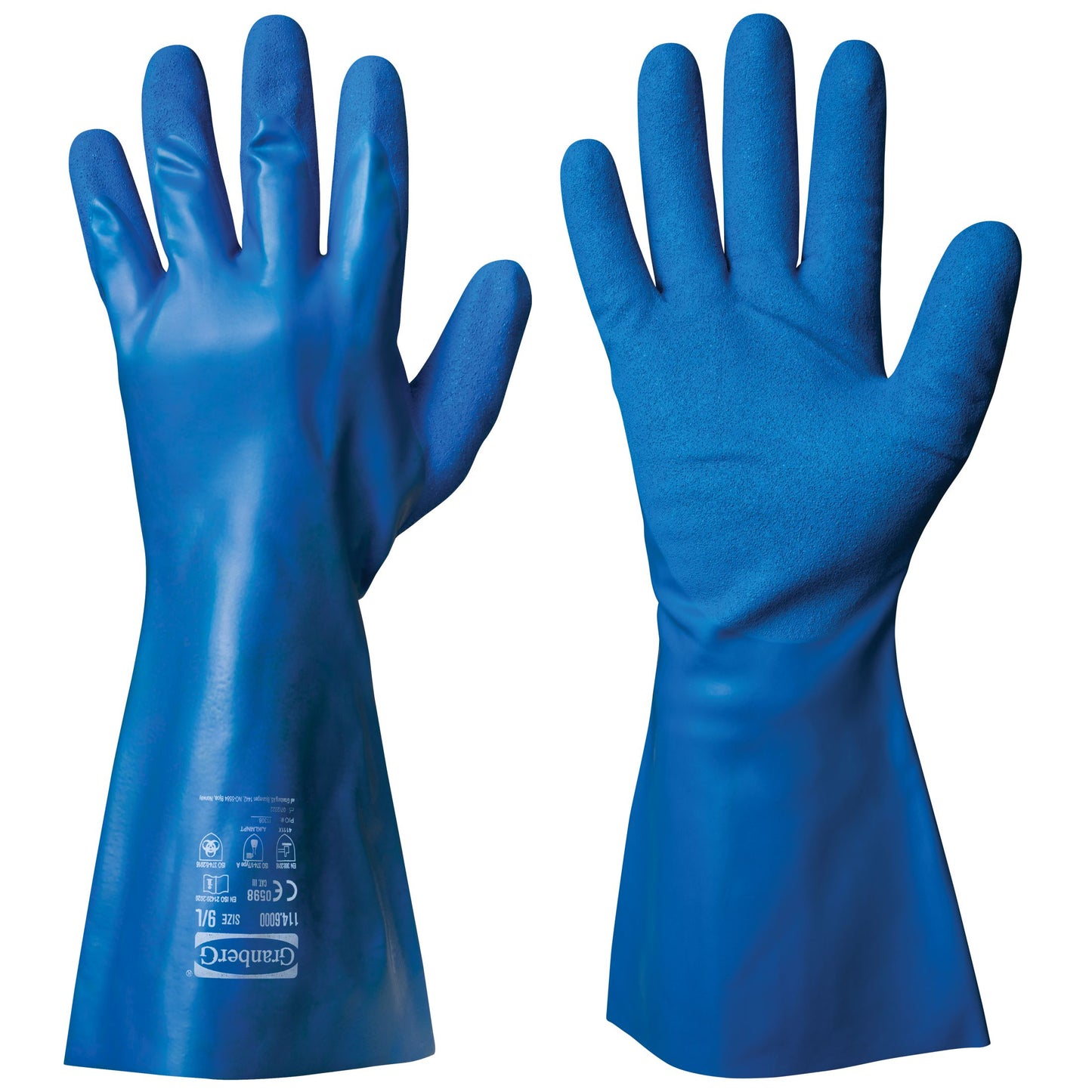 Kjemikalie-resistente hansker.(12 par)