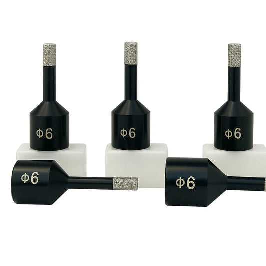 6 mm diamant flisebor til vinkelsliper (M14) – sett 5 stk for keramiske fliser, granitt og marmor