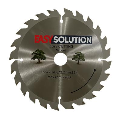 Sagblad for treverk 165 mm Z24 med karbidtenner – EasySolution
