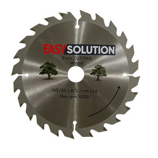 Sagblad for treverk 165 mm Z24 med karbidtenner – EasySolution