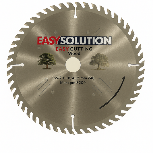 Sagblad for treverk 165 mm Z48 med karbidtenner – EasySolution