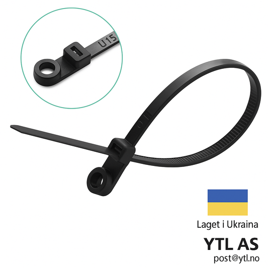 Skruefeste kabelstrips – med skruehull | YTL AS