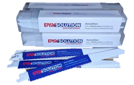 Demolition bajonettsagblad 230 mm – 1,6 mm, 8/10 TPI for tre og metall (EasySolution), pakke og blader