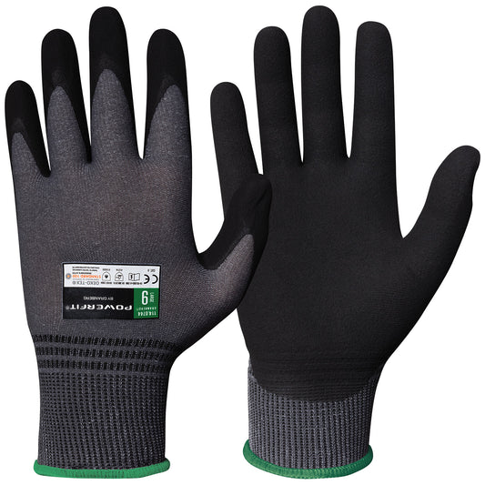 Granberg 0744 monteringshansker med nitrilbelegg – berøringsskjermkompatible arbeidshansker, varmebestandige og bærekraftige