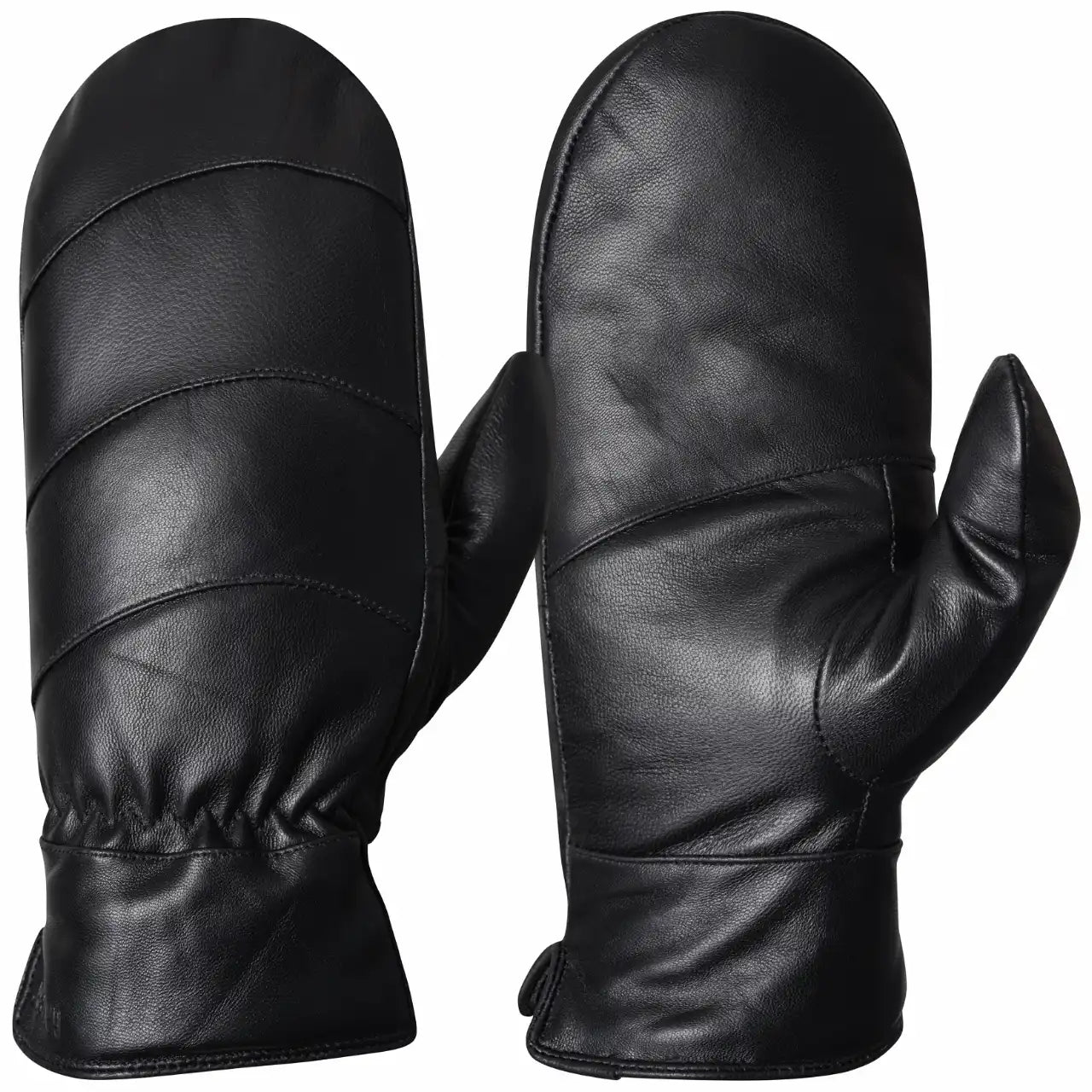 Granberg 1102 lammeskinnsvott i svart – produktbilde for- og bakside