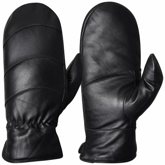 Granberg 1102 lammeskinnsvott i svart – produktbilde for- og bakside