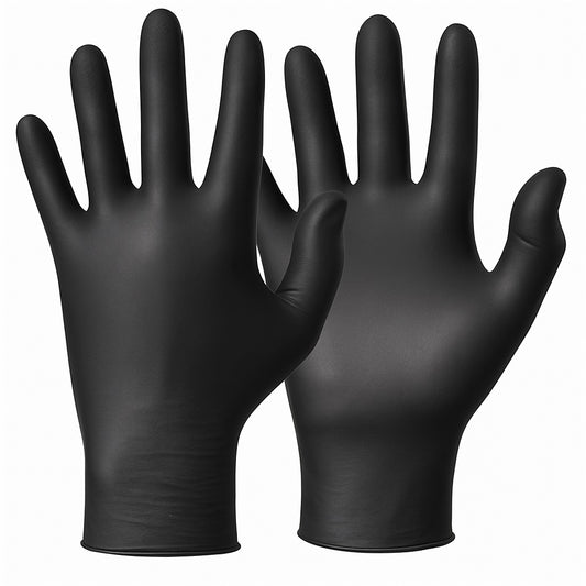 Granberg 635 svarte Soft Nitrile engangshansker – pudderfri og akseleratorfri, matgodkjent

