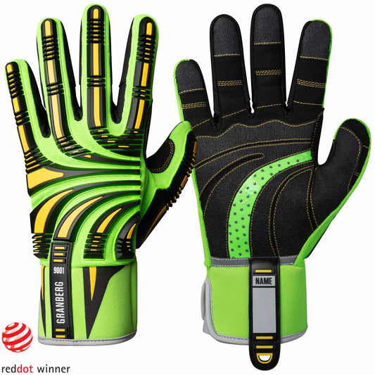Granberg 9001 Hi-Viz vernehansker med Kozane® kuttnivå F, TPR støtbeskyttelse og G-Tech® grep – for olje og gass
