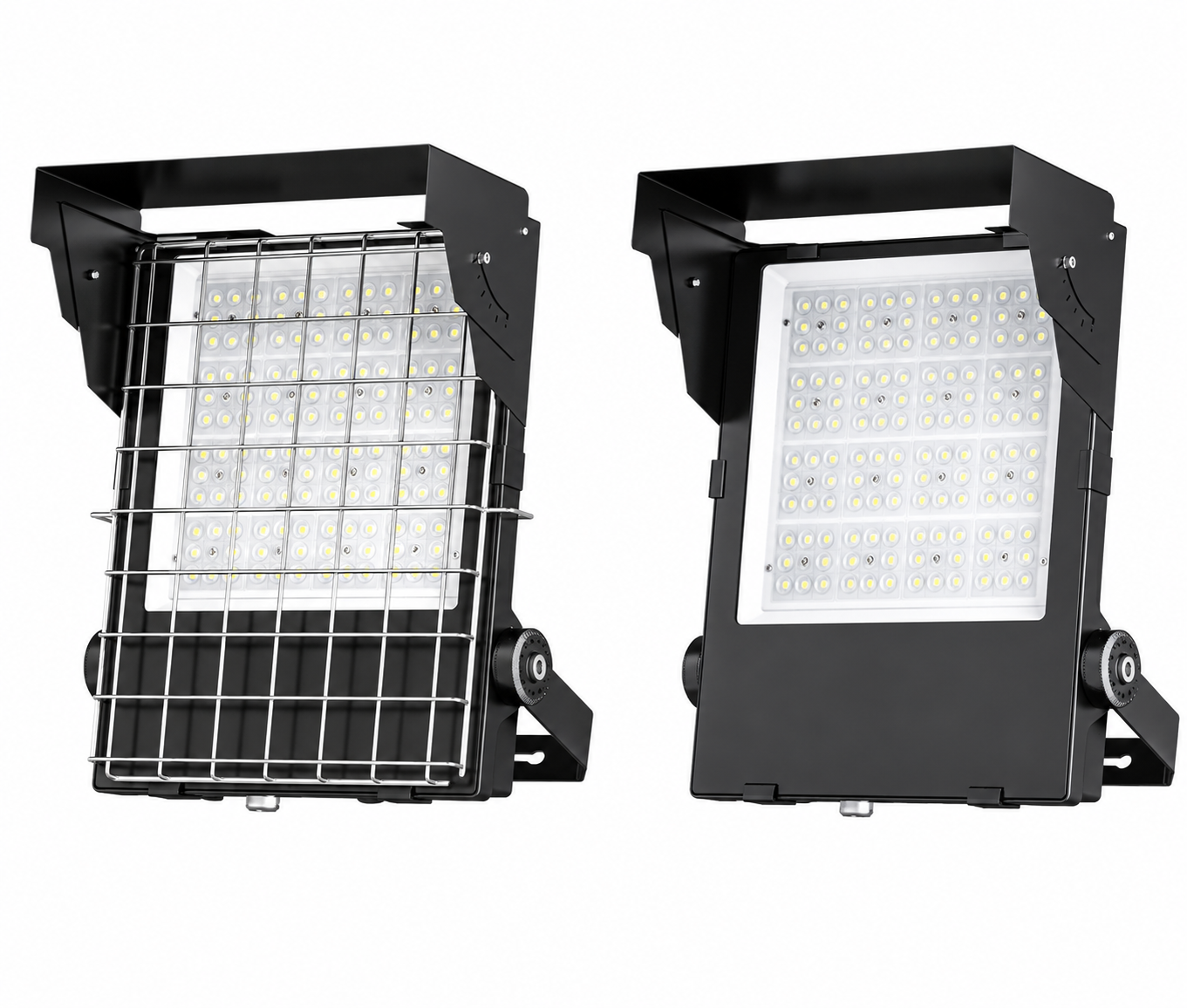 Slim G3 LED flomlys med og uten beskyttelsesgitter (mesh).