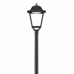 LED stolpelampe Avarta 40W 5600 lumen IP65 montert på stolpe for parkbelysning og gangveibelysning