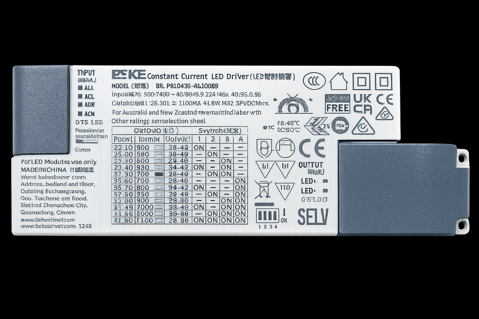 Lifud DALI og Push Dim LED-driver 9–42W for LED-panel 600x600 og 300x1200