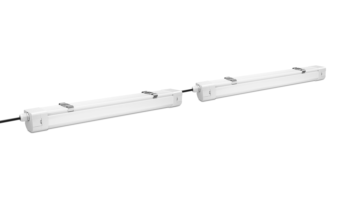 PNP Singel Watt LED-lysarmatur IP65 – linkbar med hurtigkobling i begge ender for industri og maritim bruk, 1200/1500 mm