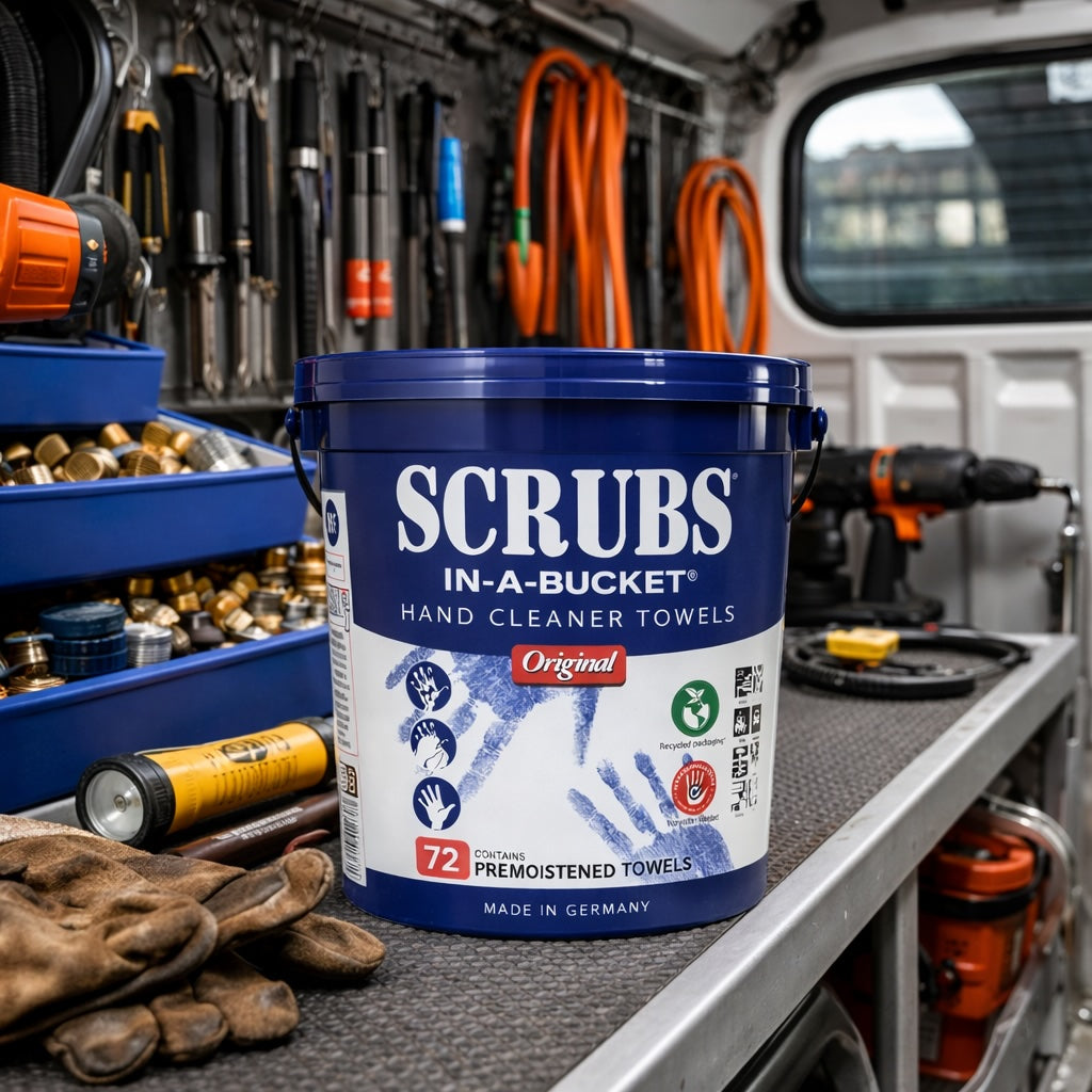 scrubs håndrens 72 kluter i rørleggerbil