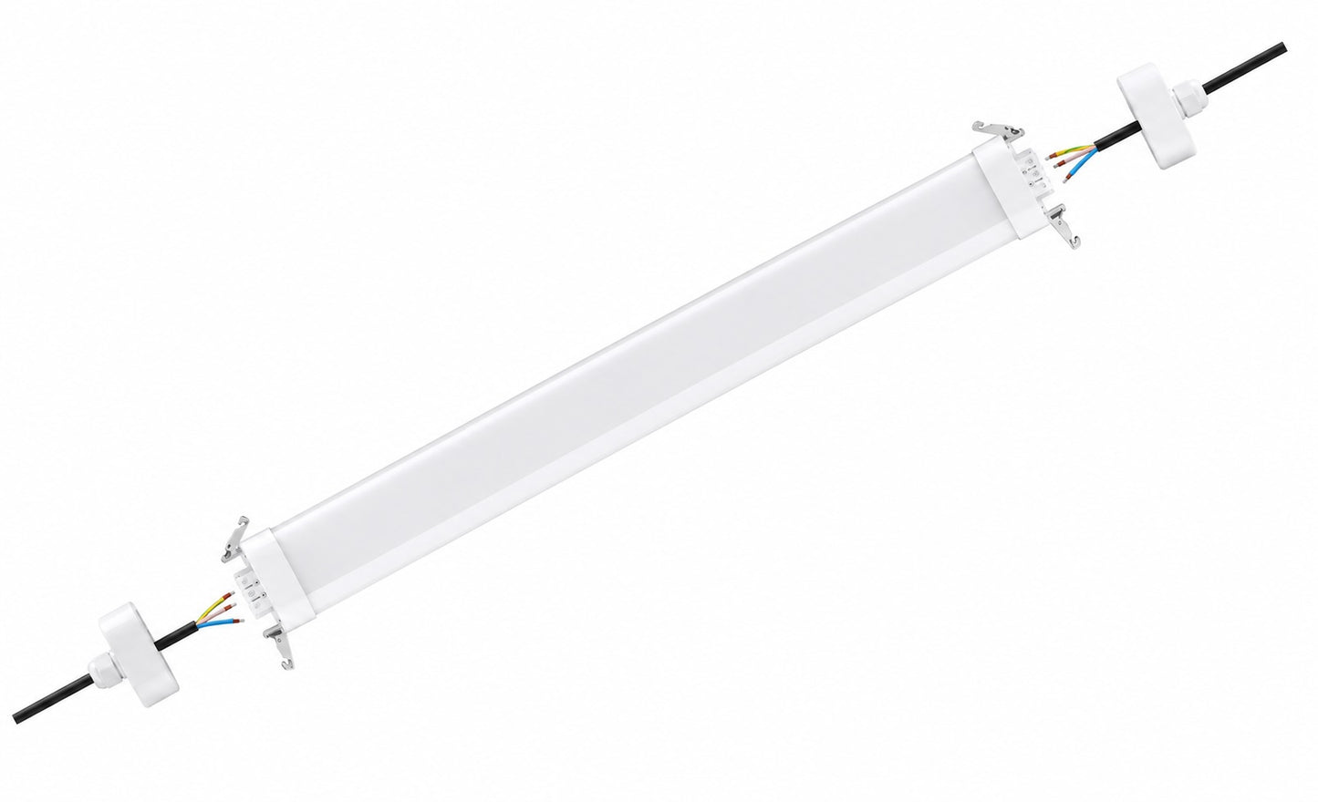 Triproof LED armatur IP65 med Wire Through-kobling og Lock & Lock-system for rask og sikker installasjon.
